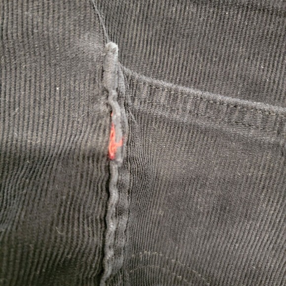 Levi's 507 Stretch Corduroy‎ Pants Mens Size 38x30 Black Tapered - Picture 9 of 10